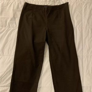 Women's Saks Fifth Avenue Brown Cotton Spandex Pants Sz 4 Side Zip